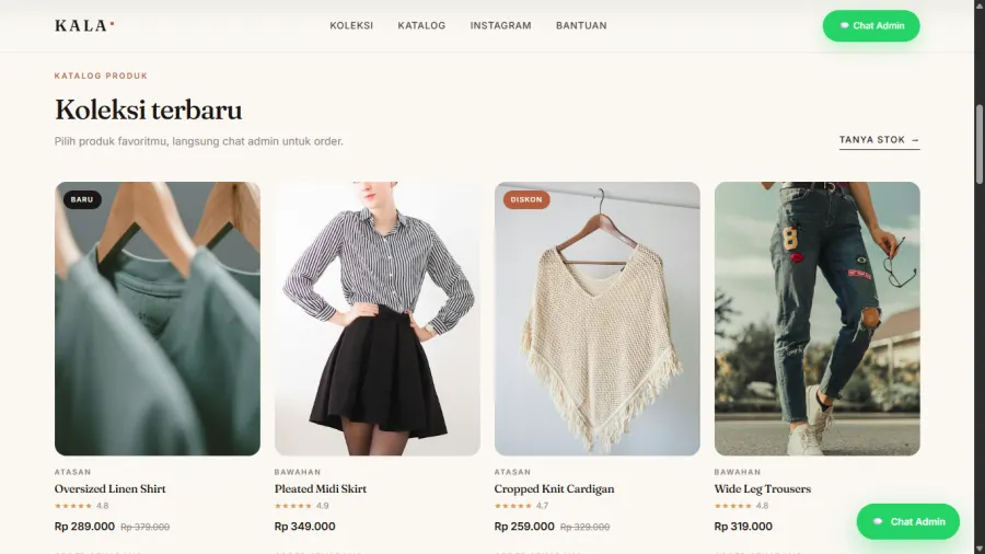 Preview website fashion StyleHub