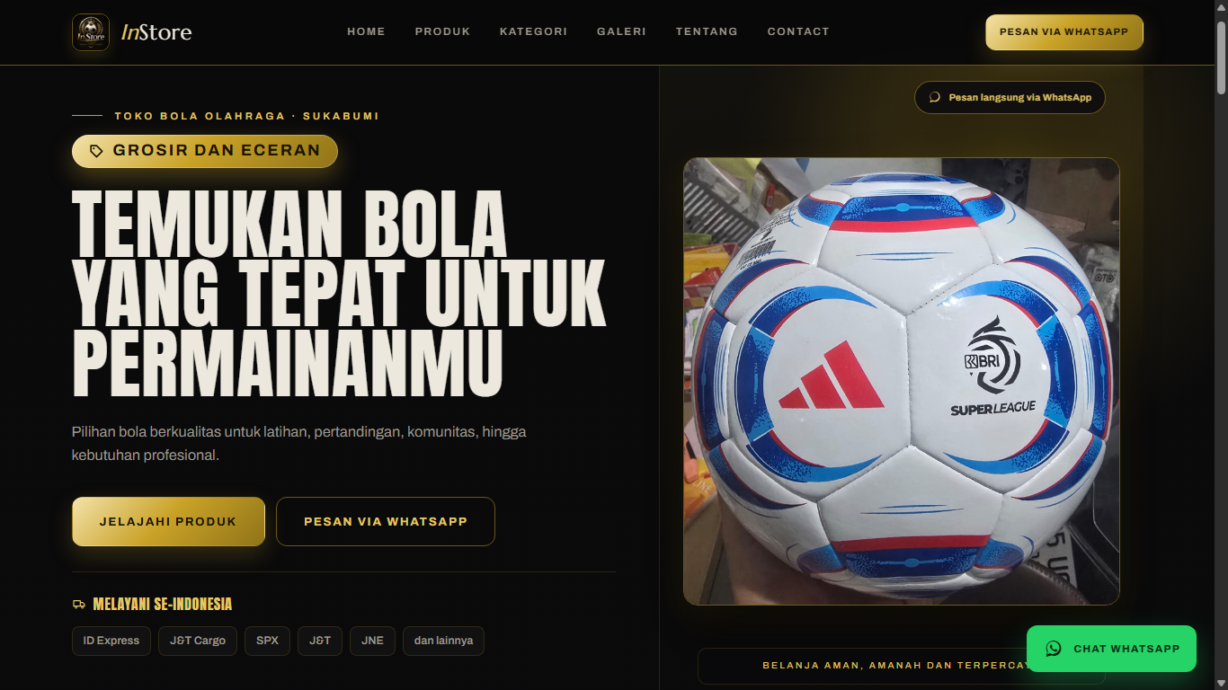 Preview website InStoreBola