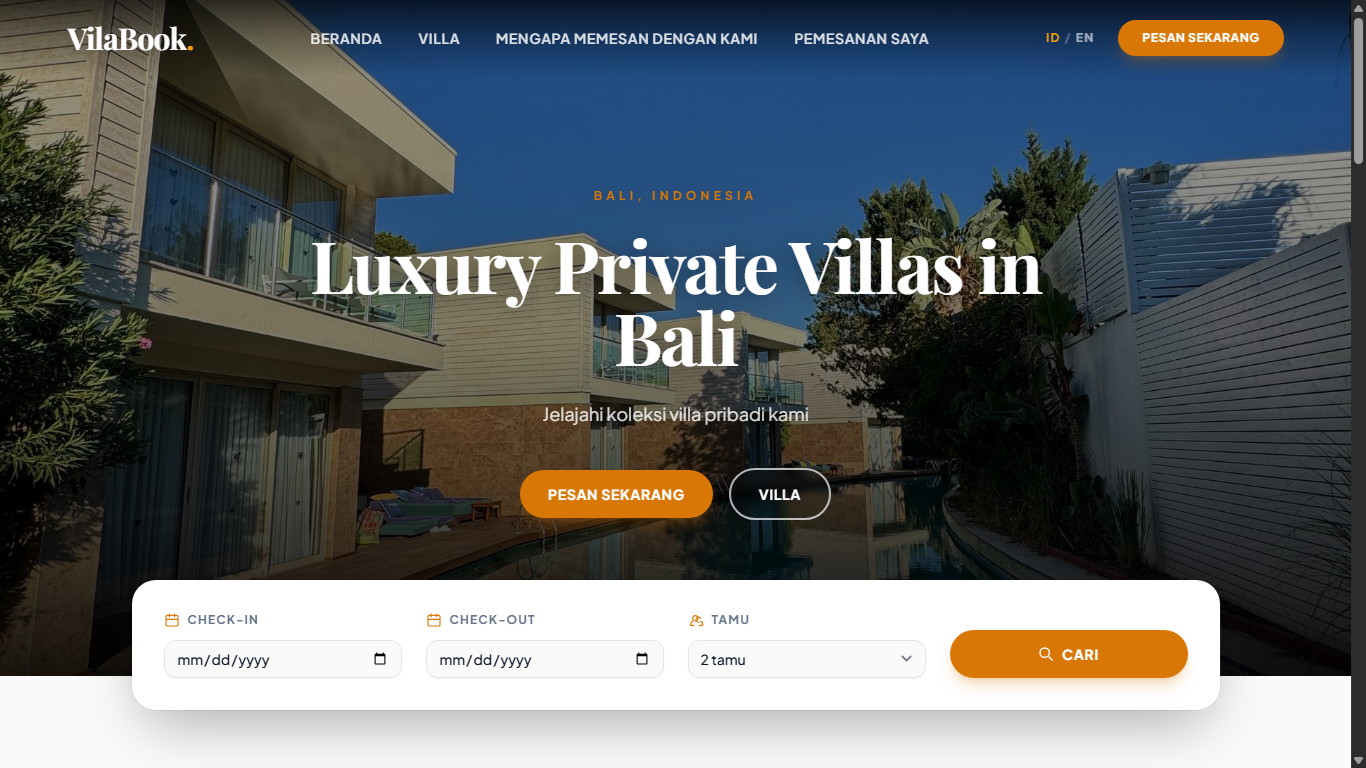 Preview web app VilaBook